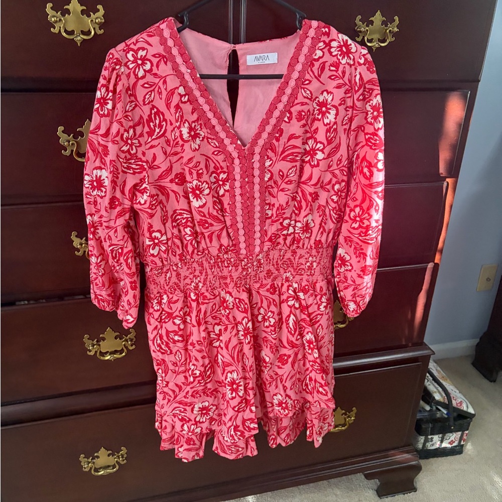 ARA Red Floral Women's Dress